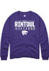 Rilyn Rintoul Rally Mens Purple K-State Wildcats NIL Stacked Box Crew Sweatshirt