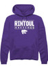 Rilyn Rintoul Rally Mens Purple K-State Wildcats NIL Stacked Box Hooded Sweatshirt