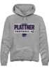 Randen Plattner Rally Mens Graphite K-State Wildcats NIL Stacked Box Hooded Sweatshirt