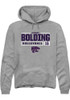 Sydney Bolding Rally Mens Graphite K-State Wildcats NIL Stacked Box Hooded Sweatshirt