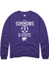 Sophie Simmons Rally Mens Purple K-State Wildcats NIL Sport Icon Crew Sweatshirt