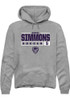 Sophie Simmons Rally Mens Graphite K-State Wildcats NIL Stacked Box Hooded Sweatshirt