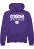 Sophie Simmons Rally Mens Purple K-State Wildcats NIL Stacked Box Hooded Sweatshirt