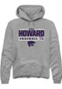 Ryan Howard Rally Mens Graphite K-State Wildcats NIL Stacked Box Hooded Sweatshirt