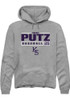 Rohan Putz Rally Mens Graphite K-State Wildcats NIL Stacked Box Hooded Sweatshirt