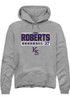 Sam Roberts Rally Mens Graphite K-State Wildcats NIL Stacked Box Hooded Sweatshirt
