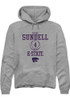 Serena Sundell Rally Mens Graphite K-State Wildcats NIL Sport Icon Hooded Sweatshirt