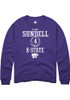 Serena Sundell Rally Mens Purple K-State Wildcats NIL Sport Icon Crew Sweatshirt