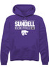 Serena Sundell Rally Mens Purple K-State Wildcats NIL Stacked Box Hooded Sweatshirt
