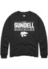 Serena Sundell Rally Mens Black K-State Wildcats NIL Stacked Box Crew Sweatshirt