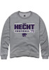 Sam Hecht Rally Mens Graphite K-State Wildcats NIL Stacked Box Crew Sweatshirt