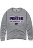 Seth Porter Rally Mens Graphite K-State Wildcats NIL Stacked Box Crew Sweatshirt