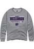 Simon McClannan Rally Mens Graphite K-State Wildcats NIL Stacked Box Crew Sweatshirt