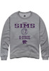 Symone Sims Rally Mens Graphite K-State Wildcats NIL Sport Icon Crew Sweatshirt