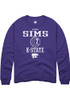 Symone Sims Rally Mens Purple K-State Wildcats NIL Sport Icon Crew Sweatshirt