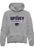 Tré Spivey Rally Mens Graphite K-State Wildcats NIL Stacked Box Hooded Sweatshirt