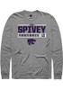 Tré Spivey Rally Mens Graphite K-State Wildcats NIL Stacked Box Tee