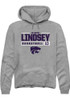 Taymont Lindsey Rally Mens Graphite K-State Wildcats NIL Stacked Box Hooded Sweatshirt