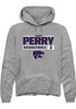 Tylor Perry Rally Mens Graphite K-State Wildcats NIL Stacked Box Hooded Sweatshirt