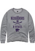 Tyson Neighbors Rally Mens Graphite K-State Wildcats NIL Sport Icon Crew Sweatshirt