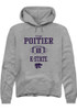 Taylor Poitier Rally Mens Graphite K-State Wildcats NIL Sport Icon Hooded Sweatshirt