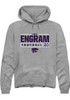 Trey Engram Rally Mens Graphite K-State Wildcats NIL Stacked Box Hooded Sweatshirt