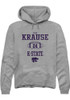 Trey Krause Rally Mens Graphite K-State Wildcats NIL Sport Icon Hooded Sweatshirt