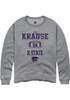 Trey Krause Rally Mens Graphite K-State Wildcats NIL Sport Icon Crew Sweatshirt