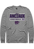 Will Anciaux Rally Mens Graphite K-State Wildcats NIL Stacked Box Tee