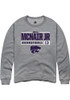 Will McNair Jr. Rally Mens Graphite K-State Wildcats NIL Stacked Box Crew Sweatshirt