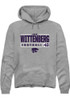 Zach Wittenberg Rally Mens Graphite K-State Wildcats NIL Stacked Box Hooded Sweatshirt