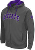 Mens K-State Wildcats Charcoal Colosseum Classic Long Sleeve Full Zip Jacket