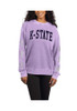 Womens Lavender K-State Wildcats Rhinestone Stars Campus Crew Sweatshirt