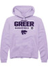 Heavenly Greer Rally Mens Lavender K-State Wildcats NIL Stacked Box Hooded Sweatshirt