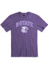 K-State Wildcats Purple Rally Vintage Arch Mascot Short Sleeve T Shirt