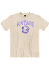 K-State Wildcats Oatmeal Rally Vintage Arch Mascot Short Sleeve T Shirt