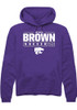Jazmin Brown Rally Mens Purple K-State Wildcats NIL Stacked Box Hooded Sweatshirt