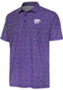 Mens K-State Wildcats Purple Antigua Terrace Floral Short Sleeve Polo Shirt