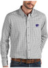 Mens K-State Wildcats Grey Antigua Structure Long Sleeve Dress Shirt