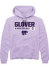 Ques Glover Rally Mens Lavender K-State Wildcats NIL Stacked Box Hooded Sweatshirt