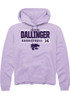 Rebekah Dallinger Rally Mens Lavender K-State Wildcats NIL Stacked Box Hooded Sweatshirt