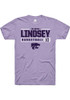 Taymont Lindsey Lavender K-State Wildcats NIL Stacked Box Short Sleeve T Shirt