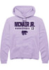 Will McNair Jr. Rally Mens Lavender K-State Wildcats NIL Stacked Box Hooded Sweatshirt