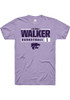 Zyanna Walker Lavender K-State Wildcats NIL Stacked Box Short Sleeve T Shirt