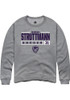 Morgan Struttmann Rally Mens Graphite K-State Wildcats NIL Stacked Box Crew Sweatshirt