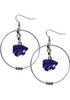 Hoop K-State Wildcats Womens Earrings - Grey