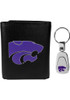 Key Chain K-State Wildcats Mens Trifold Wallet - Black