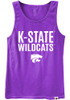 Mens Purple K-State Wildcats Pigment Dyed Short Sleeve Tank Top