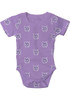 Baby Lavender K-State Wildcats All Over Print Ratty Cat Short Sleeve One Piece