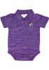 Baby Purple K-State Wildcats Space Dye Short Sleeve One Piece Polo